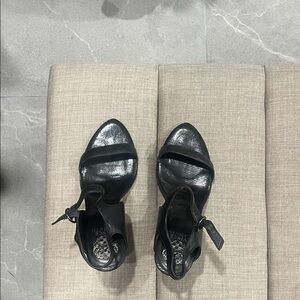 Vince Camuto Black Ankle Strap Heels party heels dressy designer heels shoes